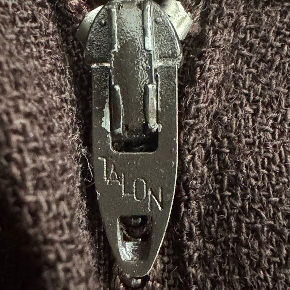 Vintage Gianni Sport Size 10 Wool Pencil Skirt Solid Brown Academia Old Money - Picture 5 of 6